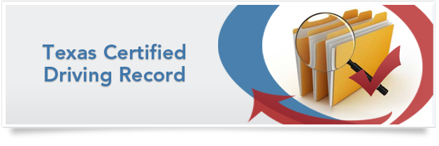 Texas Certified Driving Record